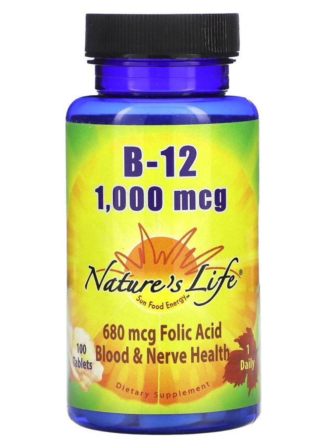Nature's Life B-12 1000 mcg 100 Tablets 