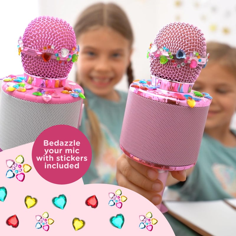Move2Play, Kids Karaoke Microphone | Includes Stickers & Bluetooth | Kids Birthday Gift | Toy for All Ages 2, 3, 4, 5, 6+ Year Old Girls, Boys & Toddlers (All Pink) - Image 3