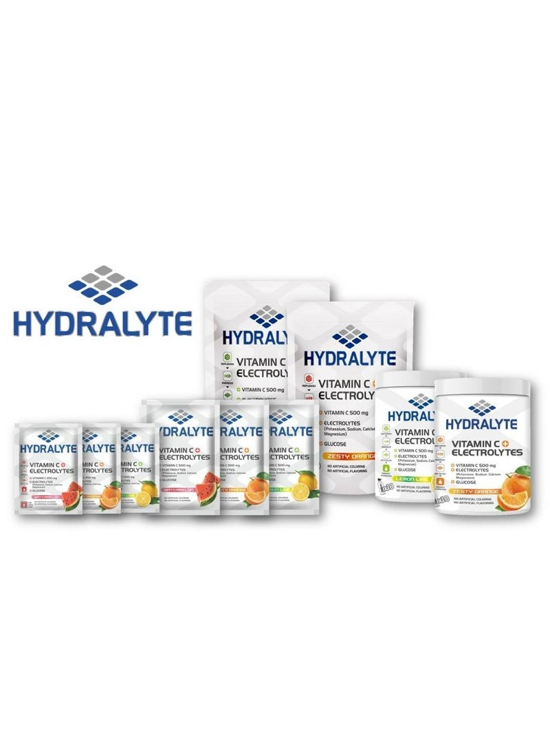 Hydralyte Vitamin C + Electrolyte Hydration Sports Drink Powder Mix | Single 10g Scoop makes 250ml | Natural Electrolyte Replacement Supplement for Rapid Hydration | Orange 800g