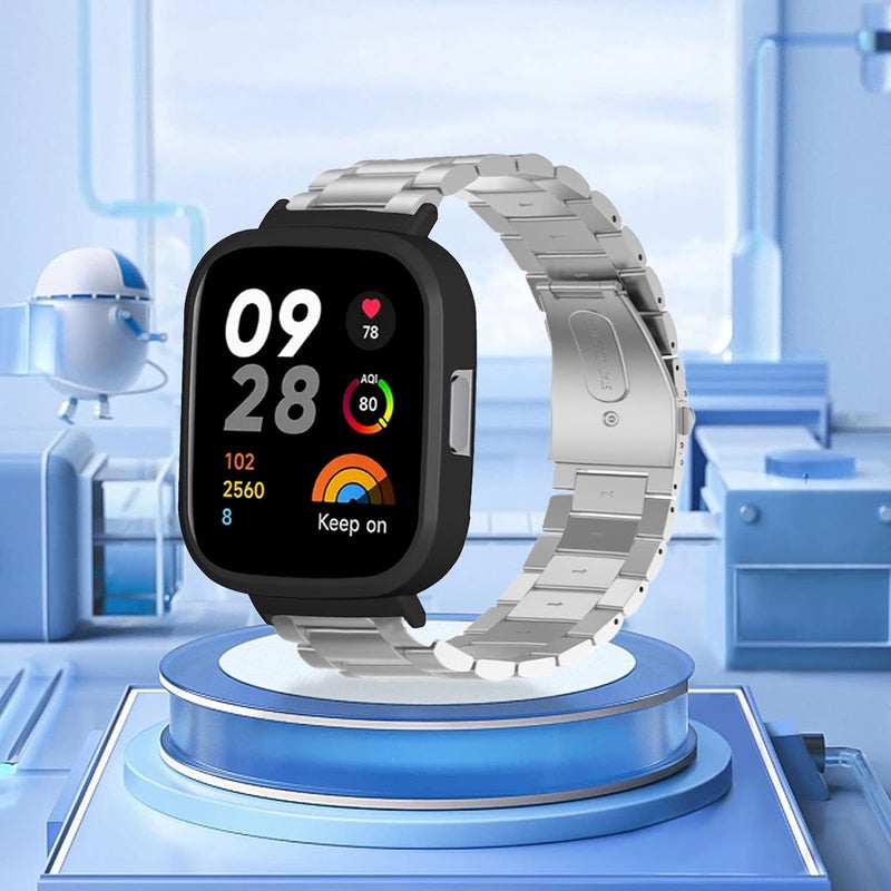 كلاراكو حزام ساعة كلاركو 2 في 1 الرائع المصنوع من الفولاذ المقاوم للصدأ، قابل للتعديل والتلميع، مناسب لحفلات الزفاف - Image 2