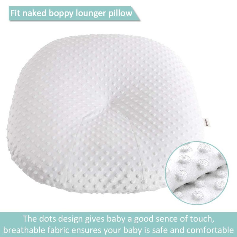 OWLOWLA Newborn Lounger Cover,Minky Removable Slipcover Fits Newborn Lounger for Baby Boy Girl(White) - Image 2