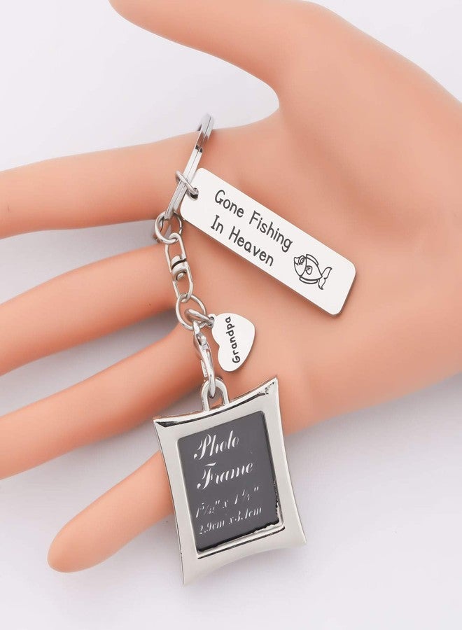 AKTAP Memorial Keychain In Memory Of Dad Gone Fishing In Heaven Sympathy Gift For Loss of Loved One - Image 4