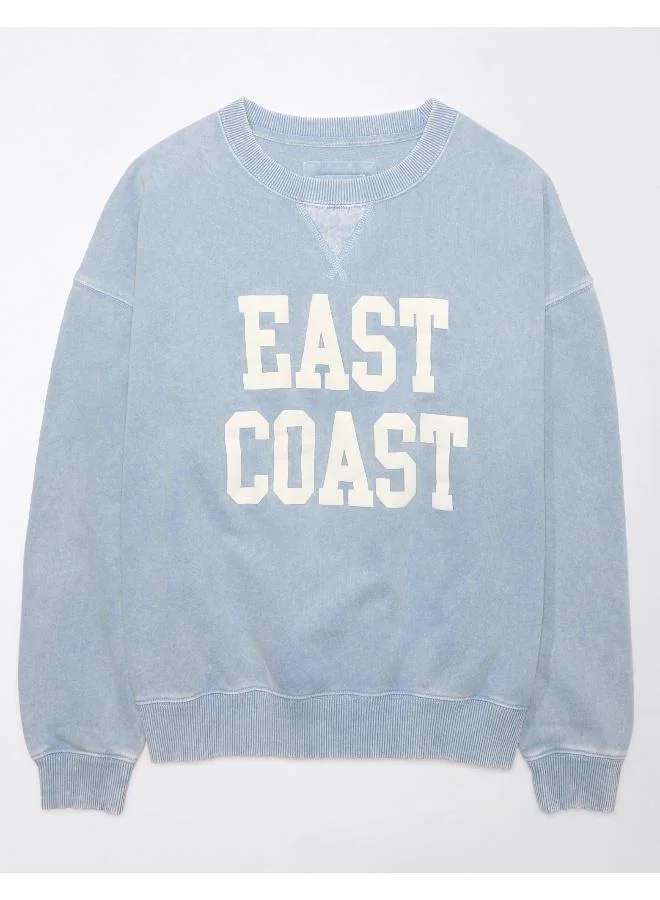 امريكان ايجل AE Crew Neck Graphic Fleece Sweatshirt