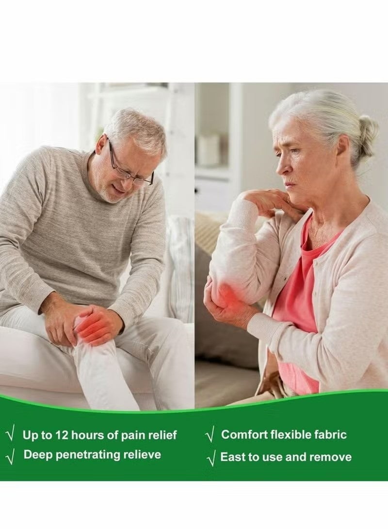 MQ 24 Pcs Pain Relief Patches, Natural Herbal Knee Shoulder Neck Heat Patches for Pain Relief Hot Moxibustion Wormwood Sticker for Knee, Back, Neck, Shoulder Pain and Muscle Soreness arthrits - Image 3