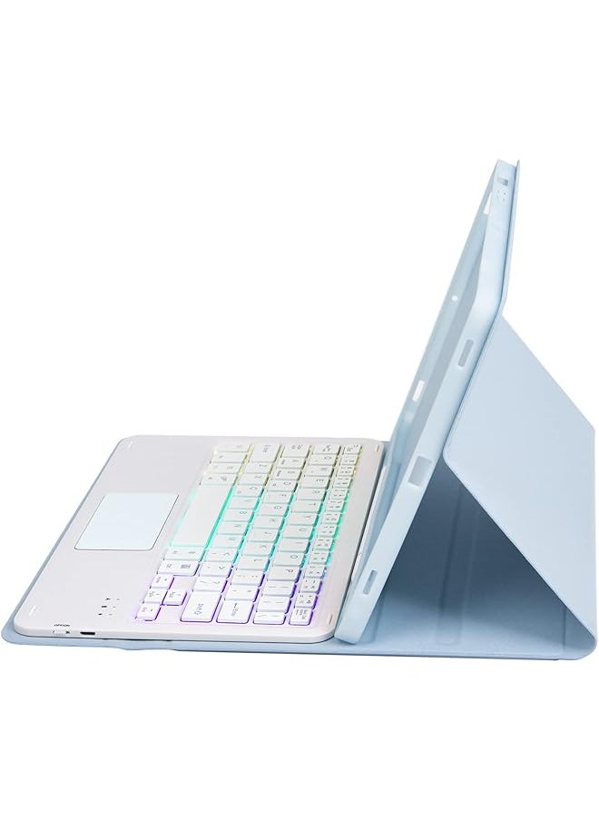 erorex - Magnetic Touchpad Keyboard Compatible With Samsung Galaxy Tab S8 Ultra 14.6 Inch 2022 With Pen Holder Foldable Funda Cover With Keyboard For Tab S8 Ultra Blue - Image 1