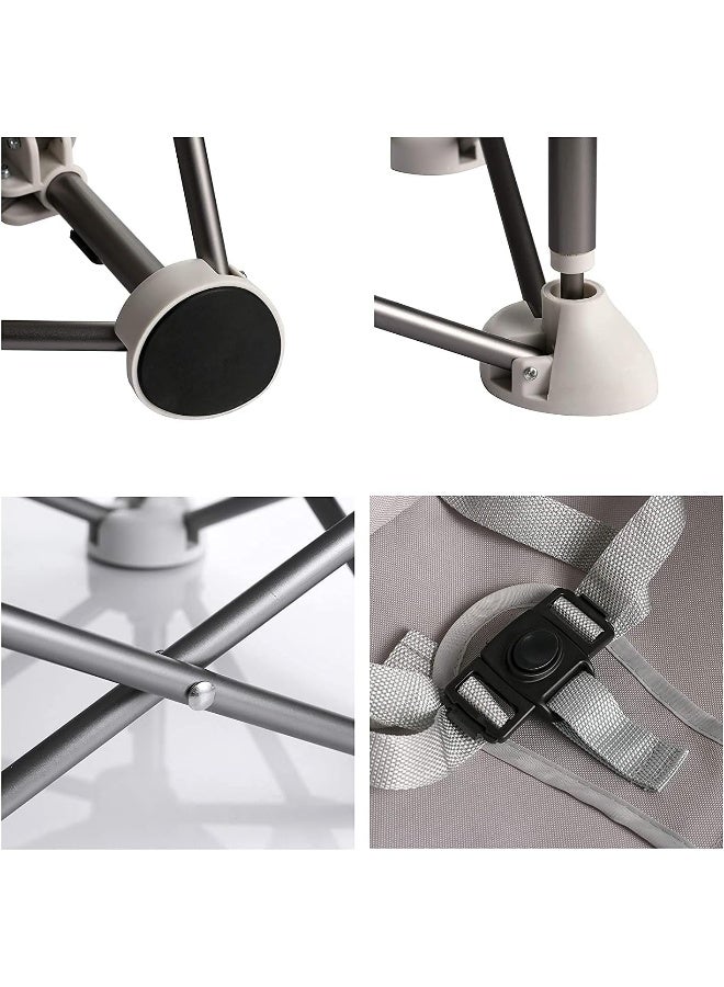 PandaEar Portable Baby Seat Travel | Compact Fold with Straps for Indoor/Outdoor Use | Great for Camping, Beach, Lawn | Toddlers, Kids, Boys, Girls (Grey) - Image 4