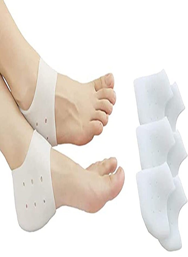 Heel Protectors, Plantar Fasciitis Inserts, Heel Pads Cushion (3 Pairs) Great for Heel Pain, Heal Dry Cracked Heels, Achilles Tendinitis, for Men & Women (Gel Heel Cups) - Image 1