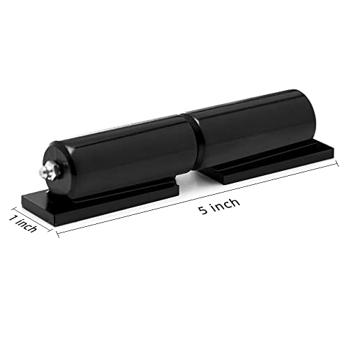Pixplex Heavy Duty Gate Hinges 5 Inches - 2 Pack Black Iron Door Hinge Barrel Style 450 Lbs Capacity for Swing Door Trailer Ramp Gate - Weld On Install - Image 2
