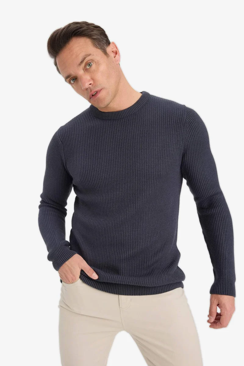 Defacto Standard Fit Crew Neck Knitwear Pullover