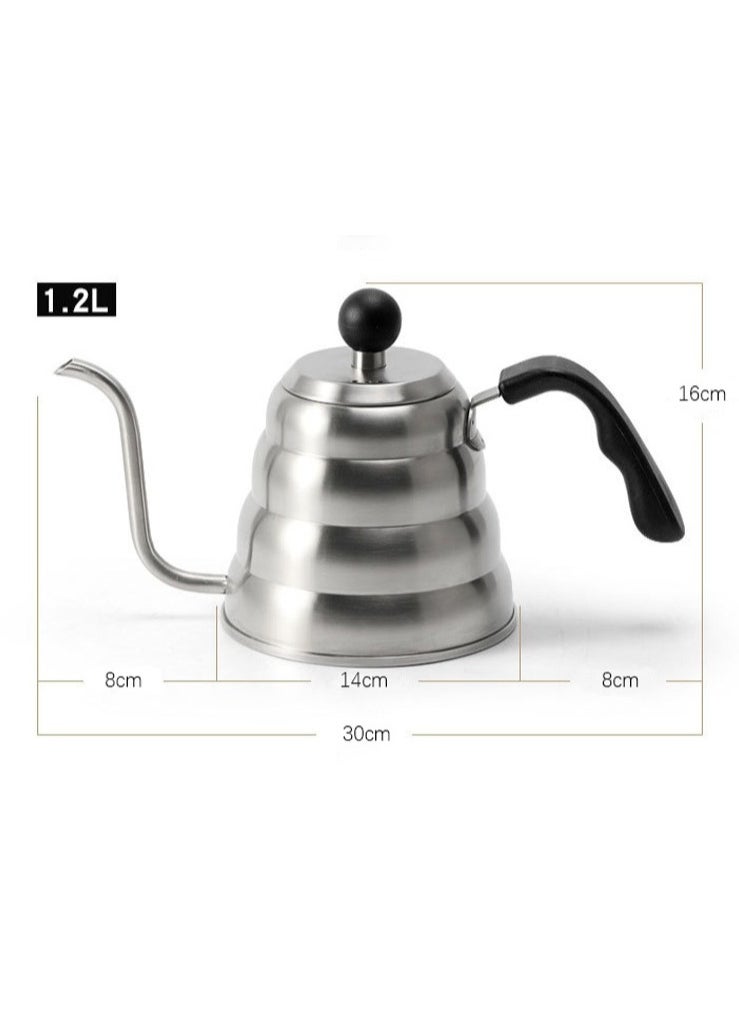 Generic Gooseneck Coffee Kettle for Specialty Brewing – Made of Stainless Steel – 1.2L Capacity – Elegant and Unique Design  - Image 5