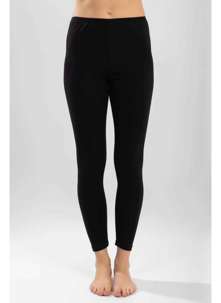 Baykar Women's Long Plain Tights 8906 Black
