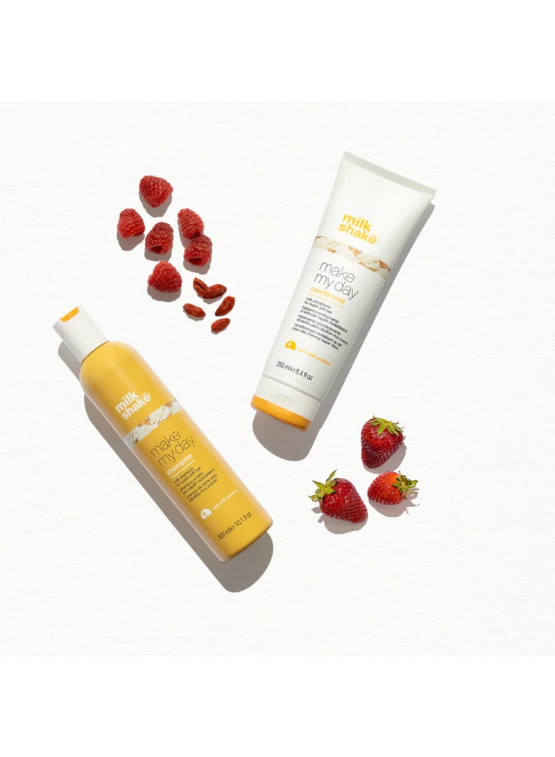 Milk Shake بلسم اجعل يومي مع بروتينات الحليب، مستخلصات التفاح وعباد الشمس – بلسم مرطب ومغذي يومي للشعر العادي، الجاف، المجعد أو المعالج – شعر ناعم، لامع، سهل التصفيف، خالي من البارابين، 250 مل - Image 5