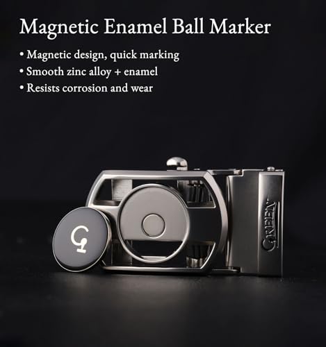 Litume Green Golf Ratchet Golf Belt for MenHoleless Design with Magnetic Enamel Ball Marker MicroAdjust Ratchet Buckle Nyrstar zinc alloy Versatile for Golf Daily Wear Navy - Image 3