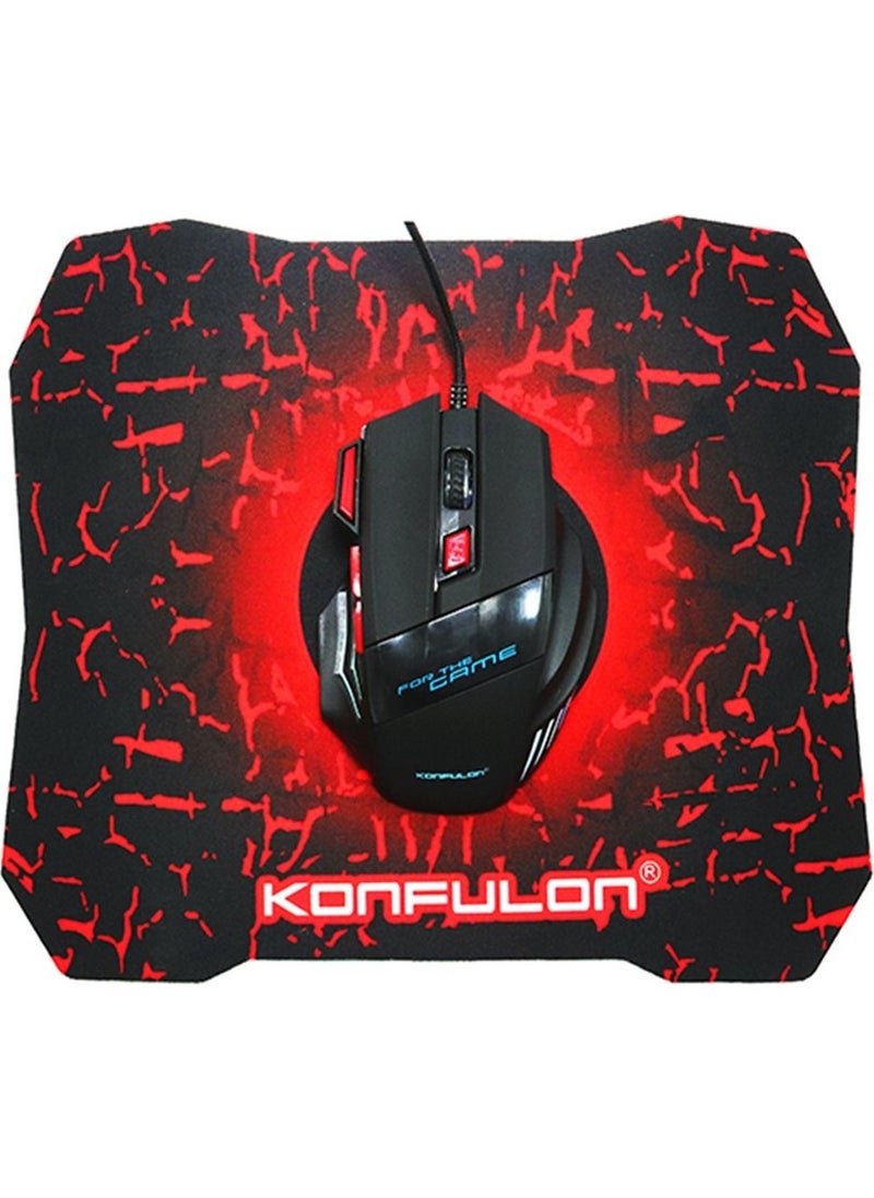 Konfulon - G2 Gaming RGB Lighted Wired Gamer Mouse + Mouse Pad - Image 1