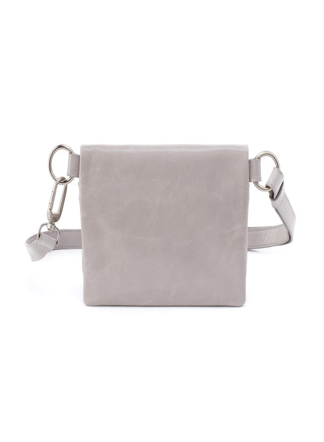 HOBO Winn Leather Convertible Belt Bag - Lightweight and Fashionable with Convertible Shoulder and Crossbody Strap, Perfect for Travel, Light Grey - Image 5