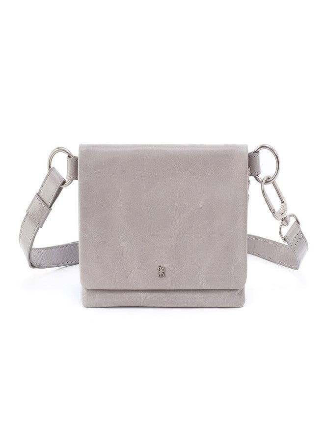 HOBO Winn Leather Convertible Belt Bag - Lightweight and Fashionable with Convertible Shoulder and Crossbody Strap, Perfect for Travel, Light Grey - Image 1