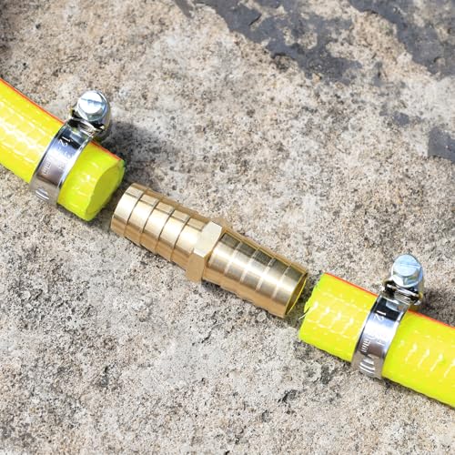 SIGURANTA Garden Hose Repair,Solid Brass Connector, Hose Repair Kit, 3/4" Garden Hose Fittings, Clamps with (3/4"Barb -2 Set) - Image 5