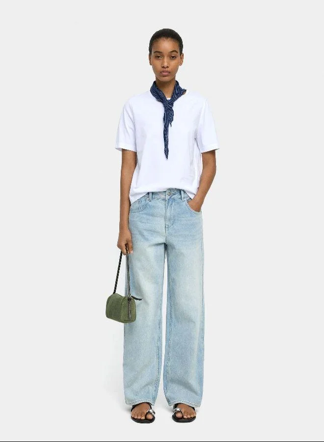 بارفوا قميص قطني مع وشاح