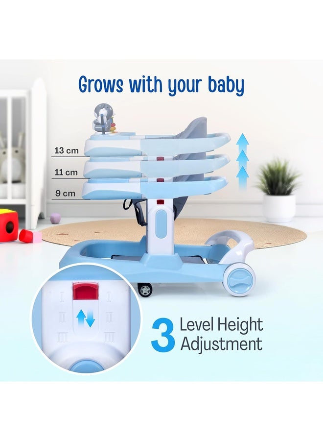 Luvlap Regal Baby Walker 9+ Months | 3 Level Height Adjustment Walker/Advanced Premium Baby Activity Walker, Blue - Image 3