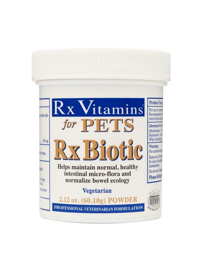 Rx Vitamins Rx Biotic Probiotics For Dogs & Cats  Digestive Supplement For Pets  2.12 Oz  - Image 1