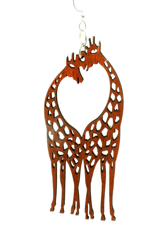 جرين تري أقراط "الزرافة" من الخشب الطبيعي المتجدد من غرين تري - Image 3