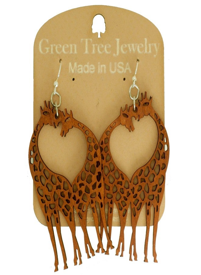 جرين تري أقراط "الزرافة" من الخشب الطبيعي المتجدد من غرين تري - Image 4