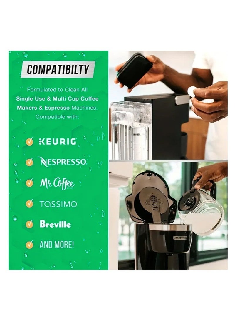 أقراص تنظيف آلات الإسبريسو الاحترافية، ٣٠ قرصًا، لإزالة الترسبات الكلسية، مناسبة لآلات القهوة، وأفران البخار، والمواقد. - Image 2