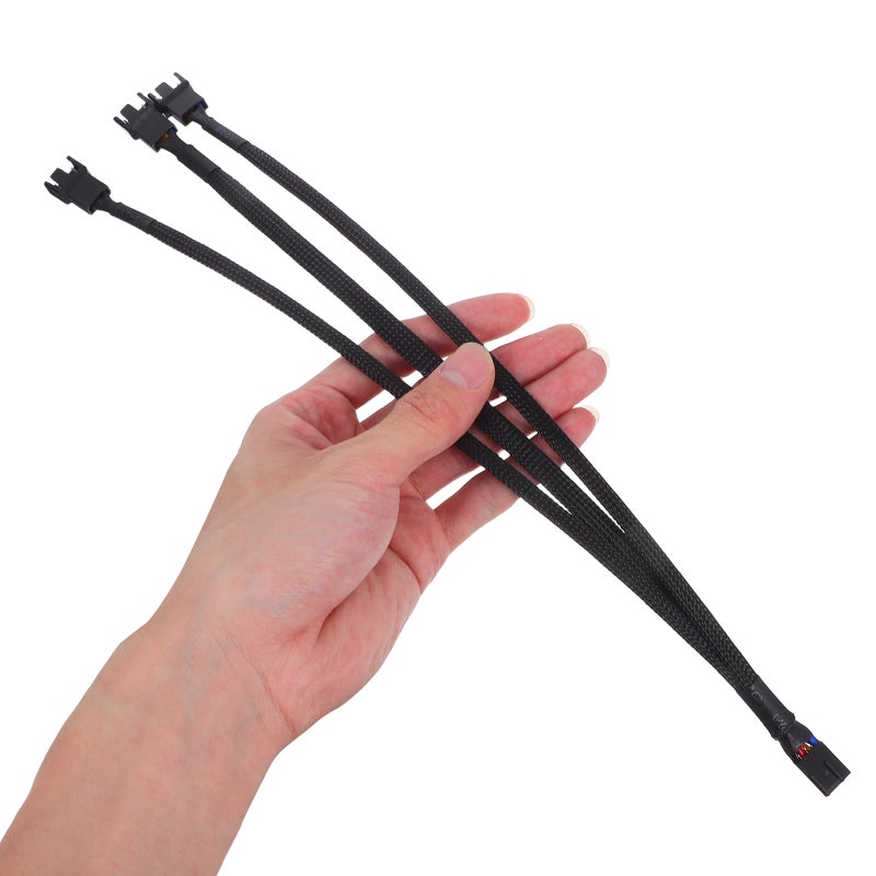 Extension Power Cord For Computer Case Pcfan Splitter Converter Computer Accessories Airflow Optimization Copper Plastic 3Pcs - Image 3