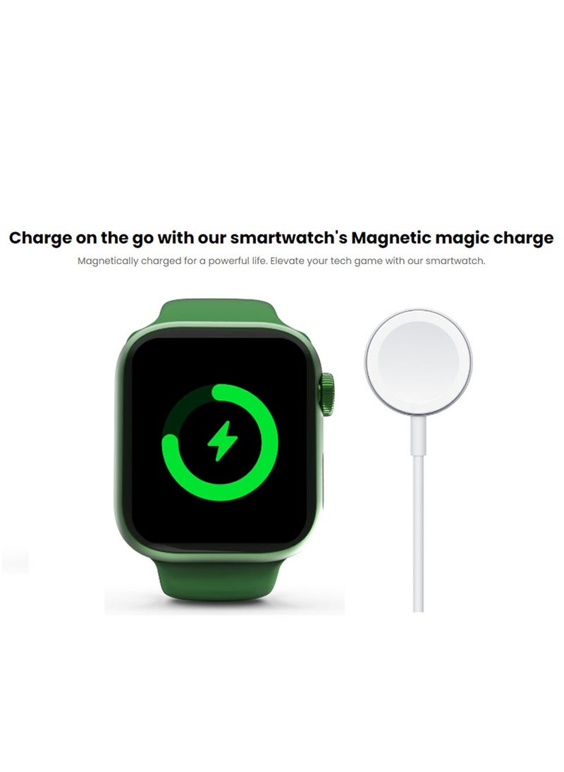 G-Tab - GS9 Mini 41mm AMOLED Display Smart Watch With IP68 Waterproof 250 mAh Battery and Wireless Charger Designed For Ladies and Gents Silver - Image 1