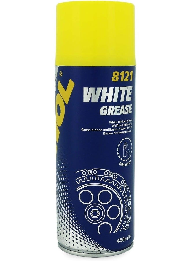 SCT Mannol 8121 Lubrication White Lithium Grease Spray  German Brand Quality  450 Ml - Image 1