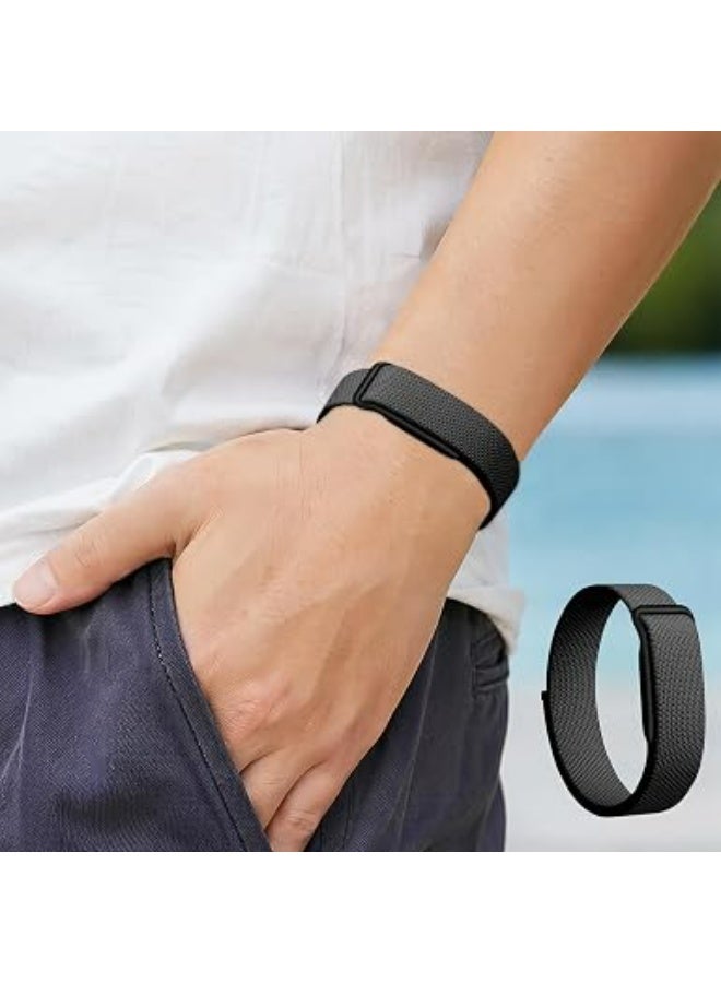 دوامة حزام نايلون متوافق مع Google Fitbit Air، حزام بديل مسامي مزود بمشبك بلاستيكي، وحلقة أداء قابلة للضبط بدقة لمتتبع اللياقة البدنية بدون شاشة (أسود) - Image 5