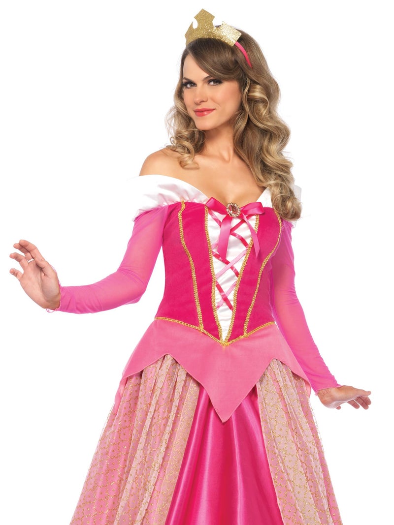 Leg Avenue Women's Classic Sleeping Beauty Princess Aurora Costume, Pink, Small - Image 2