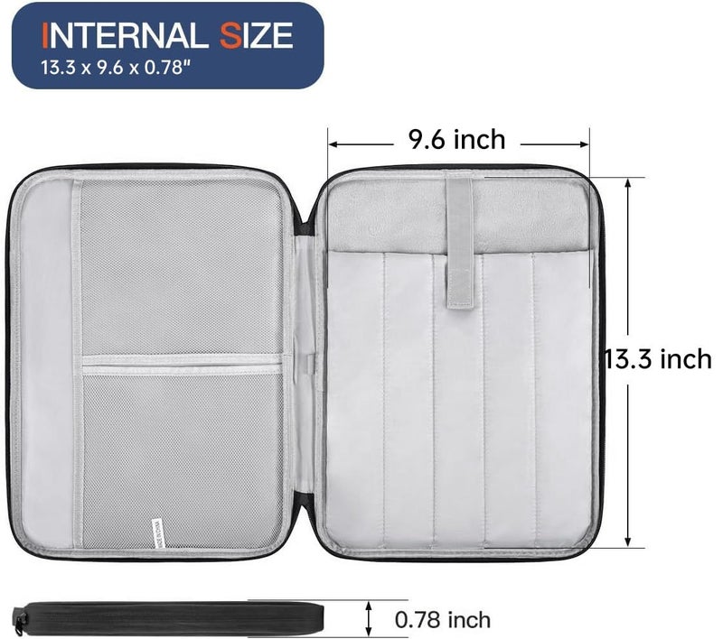 CASEDAO 13 Inch Laptop Carrying Sleeve for 2026 2025 Apple MacBook Air 13 Inch Laptop with M5 M4 chip A3449 A3240, MacBook Air 13.6" M3 A3113 2024 / M2 A2681 Protective Bag Case with Handle Pocket - Black - Image 2