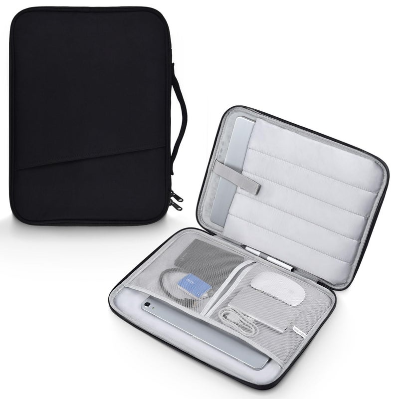 CASEDAO 13 Inch Laptop Carrying Sleeve for 2026 2025 Apple MacBook Air 13 Inch Laptop with M5 M4 chip A3449 A3240, MacBook Air 13.6" M3 A3113 2024 / M2 A2681 Protective Bag Case with Handle Pocket - Black - Image 1