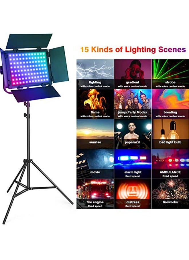 PADOM مجموعة إضاءة ملء الفيديو Padom RGB LED، قابلة لإعادة الشحن وتعمل بالقابس، لوحة LED لإضاءة التصوير الفوتوغرافي، لمدوني الفيديو والاستوديو ويوتيوب والتصوير الفوتوغرافي للمنتج، درجة حرارة اللون وسطوع قابل للتعديل  - Image 4