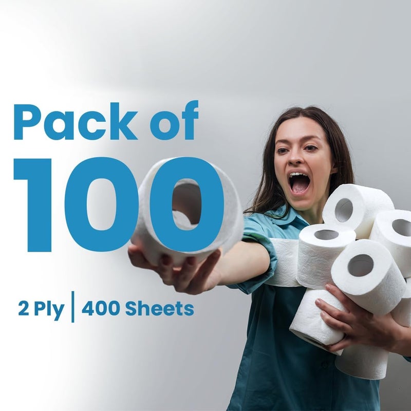 NICE Touch لفائف المرحاض العادية 2 طبقة من نايس تاتش - 100 لفافة - Image 2