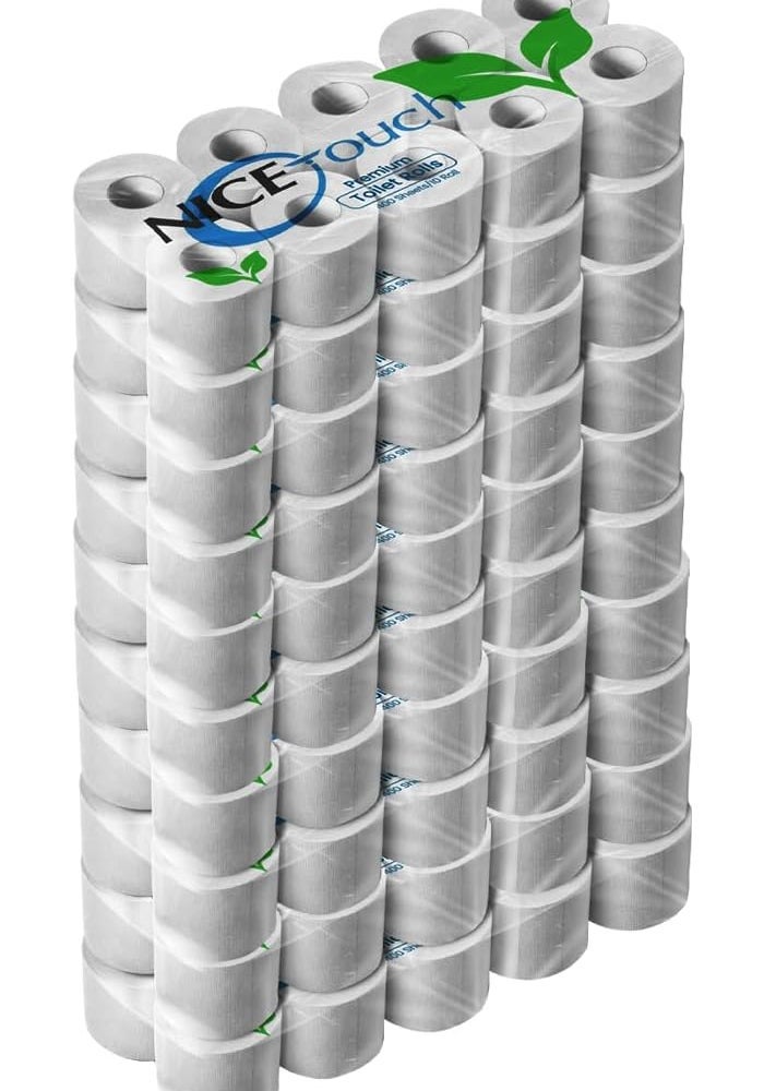 NICE Touch لفائف المرحاض العادية 2 طبقة من نايس تاتش - 100 لفافة - Image 1
