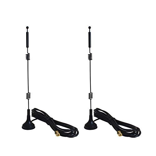 eifagur Dual Band Long Range WiFi Antenna (2-Pack), Eifagur 9dbi 2.4GHZ 5GHZ 5.8GHZ RP-SMA Connector with Magnetic Base for IP Camera WiFi Router Computer Network Devices Wireless Range Extender - Image 1