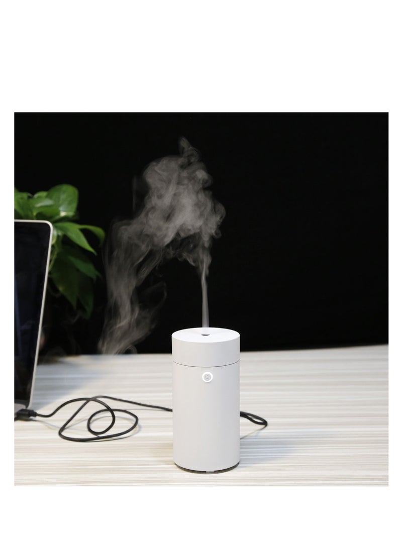 VVF Car Humidifier Aromatherapy Essential Oil Diffuser USB Cool Mist Mini Portable Car Home Office Bedroom White - Image 1