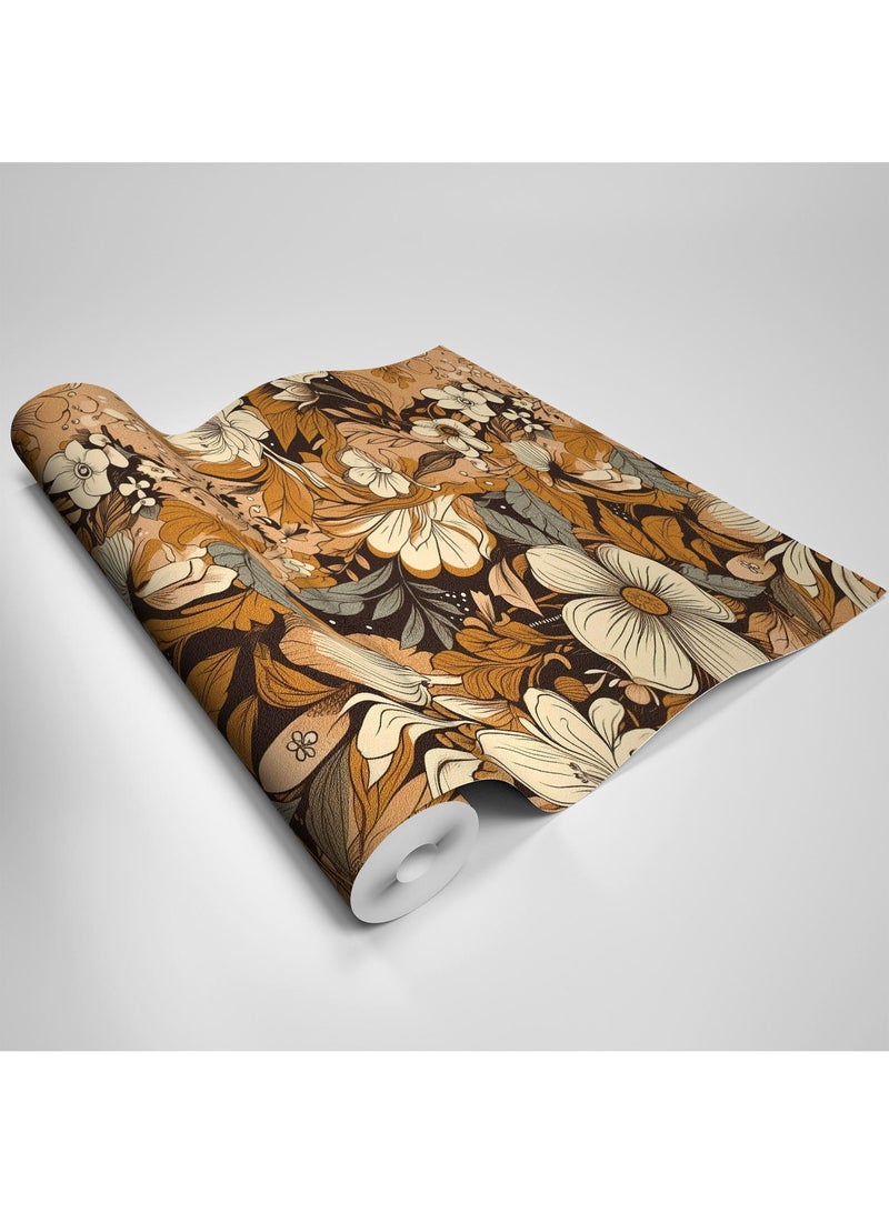 general PVC Vintage Plant Waterproof Self-Adhesive Multi-Purpose Wall Sticker Kitchen And Living Room Self-Adhesive Wallpaper Waterproof And Moisture-Proof - Image 1