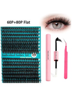 Joyeworld False eyelashes 30D and 40D combined, light and natural volume, with waterproof eyelash adhesive and sealant and eyelash curler, DIY eyelash extensions set  - Image 1