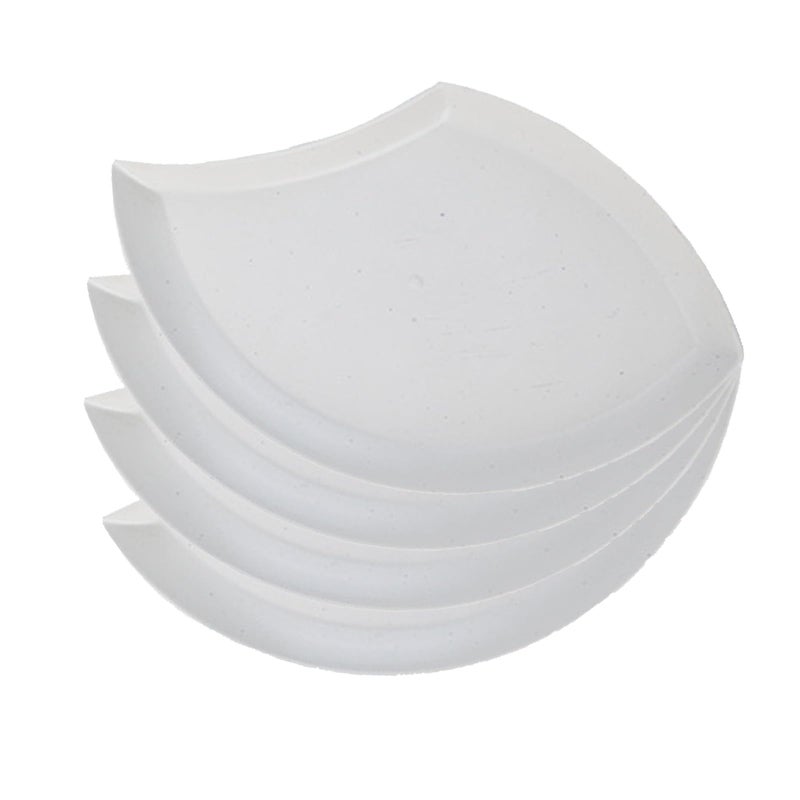 DORMICO Mini Sauce Seasoning Dish Plates, Small Wheat Straw Petal-Shaped Plates for Snacks, Reusable Dipping Sauce Bowls for BBQ, Party & Home Use. (Nordic Rice, Pack of 4) - Image 1