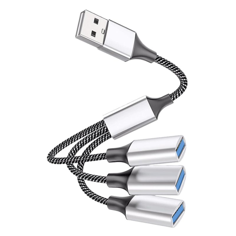 مُوصل USB توسيع 1 ذكر إلى 3 إناث كابل مقسم الطاقة لأجهزة الكمبيوتر المحمولة - Image 2