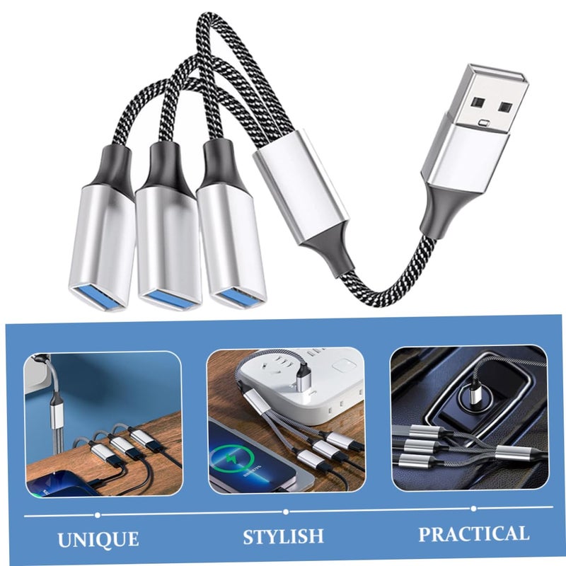 مُوصل USB توسيع 1 ذكر إلى 3 إناث كابل مقسم الطاقة لأجهزة الكمبيوتر المحمولة - Image 5