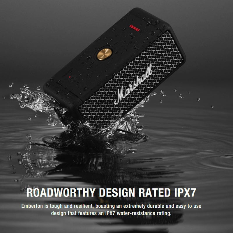 Marshall Wireless BT Speaker True Stereophonic 360° Sound 20+ Hours Playtime IPX7 Water-Resistant Portable Speaker - Multi-Directional Control Knob BT 5.0 for Outdoor Travel - Image 3