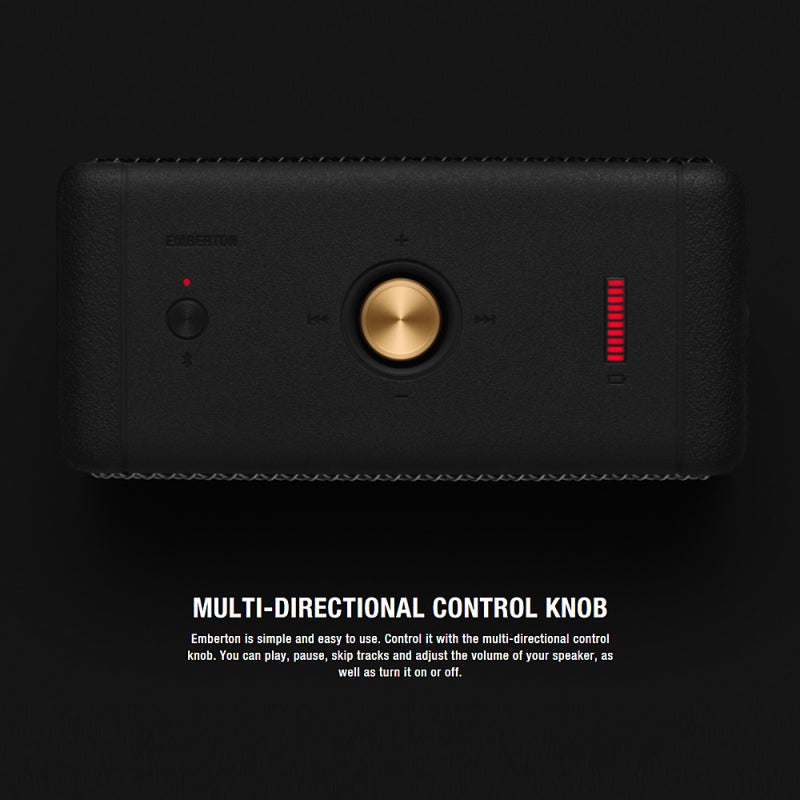 Marshall Wireless BT Speaker True Stereophonic 360° Sound 20+ Hours Playtime IPX7 Water-Resistant Portable Speaker - Multi-Directional Control Knob BT 5.0 for Outdoor Travel - Image 4