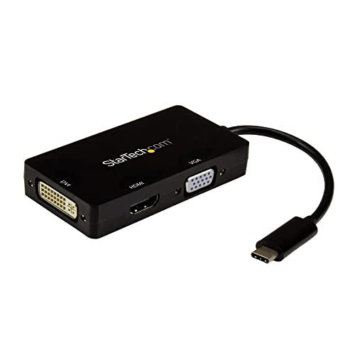 StarTech.com 4K USB C to HDMI, VGA & DVI Multi Port Video Display Adapter for Mac / Windows Laptop & Monitor (CDPVGDVHDBP) - Image 1