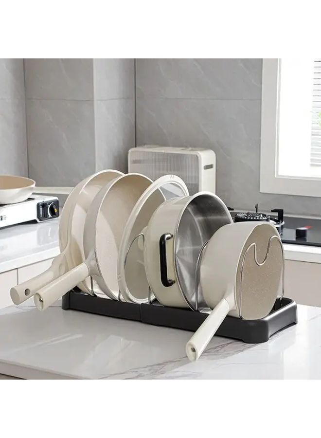 Retractable Pot Lid Rack Adjustable Kitchen Organizer For Dishes And Spices - Image 2