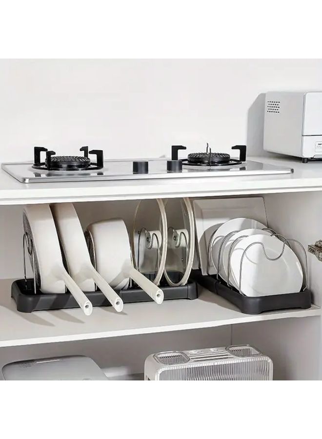Retractable Pot Lid Rack Adjustable Kitchen Organizer For Dishes And Spices - Image 5