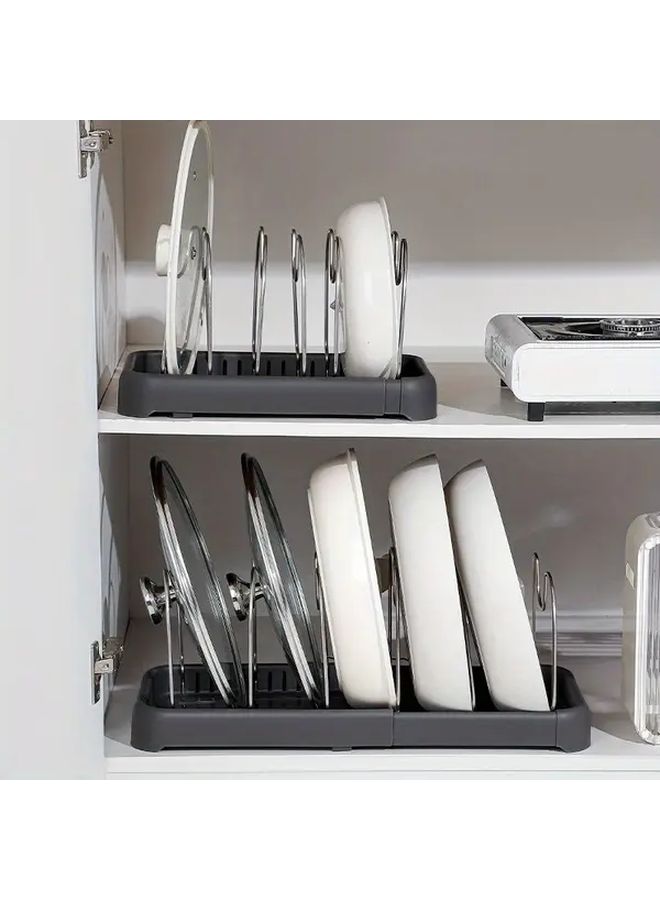 Retractable Pot Lid Rack Adjustable Kitchen Organizer For Dishes And Spices - Image 4